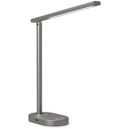 CONNECT IT SHINE LED asztali lámpa, USB kimenettel, SZÜRKE