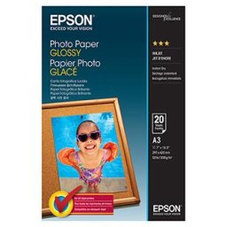 Epson fényes fotópapír, C13S042536, fotópapír, fényes, fehér, Stylus Color, Photo, Pro, A3, 200 g/m2, 20 db, tintasugaras papír