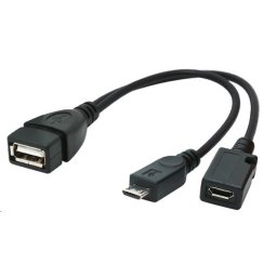 GEMBIRD USB kábel AF/mikro BM mikro BF, OTG töltés, 15cm, tablethez és okostelefonhoz