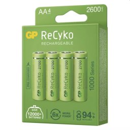 GP AA ReCyko 2 600 mAh, újratölthető, (HR6), 4 db PP