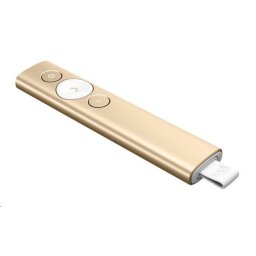 Logitech Spotlight Presenter, vezeték nélküli, Bluetooth, arany színű