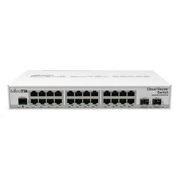 MikroTik Cloud Router Switch CRS326-24G-2S IN, 800MHz CPU, 512MB RAM, 24xLAN, 2x SFP , incl. L5 licenc