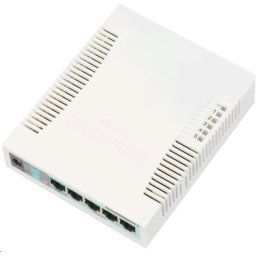 MikroTik RouterBOARD RB260GS (CSS106-5G-1S), Taifatech TF470 CPU, nagy teljesítményű konfigurálható switch, 5x LAN, 1xSFP slot