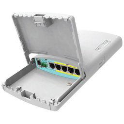MikroTik RouterBOARD RB960PGS-PB PowerBox Pro, 5xGLAN (4x PoE-OUT), kültéri, nap. adapter, ROS L4, szerelőkészlet