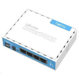 MikroTik hAP Lite (classic), 650MHz CPU, 32MB RAM, 4x LAN, integ. 2.4GHz Wi-Fi, WPS, incl. L4