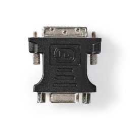 Nedis CCGB32902BK - Adapter DVI| DVI-I 24 5 dugó | VGA aljzat | Nikkelezett | Egyenes | PVC | Fekete | Fekete