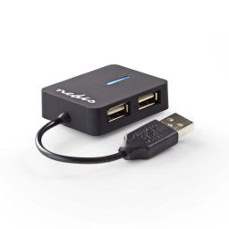 Nedis CCGB61250BK01 - USB Hub | USB-A csatlakozó | 3x USB-A aljzat | 5 port | USB 3.2 Gen 1 | USB tápellátás | 5 Gbps | 5 Gbps |