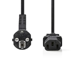Nedis CEGB10000BK20 - Tápkábel | Schuko szögletes dugó - IEC-320-C13 | 2 m | Fekete
