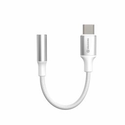 SWISSTEN AUDIO ADAPTER TEXTIL USB-C (férfi) / 3,5mm AUX 0,15 M FEHÉR (a 73501302 helyett)