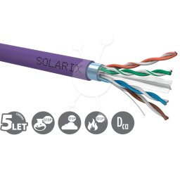 Solarix CAT6 FTP LSOH Dca-s2,d2,a1 500m/tekercs SXKD-6-FTP-LSOH kábel