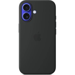 iPhone 16 Plus szilikon tok MS-szel - Fekete