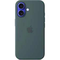 iPhone 16 Plus szilikon tok MS-szel - Zöld tó