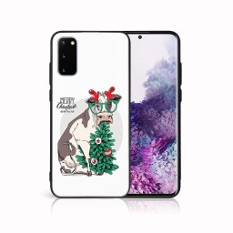PROTEMIO MY ART Karácsonyi kivitelű borító Samsung Galaxy S20 VIDÁM CHRISTMAS (074)