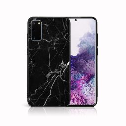 PROTEMIO MY ART Védőburkolat: Samsung Galaxy S20 BLACK MARBLE (142)