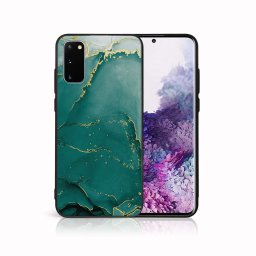 PROTEMIO MY ART Védőburkolat: Samsung Galaxy S20 GREEN MARBLE (145)