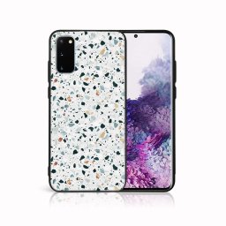 PROTEMIO MY ART Védőburkolat a Samsung-hoz Galaxy S20 Plus GREY TERRAZZO (163)