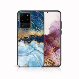 PROTEMIO MY ART Védőburkolat a Samsung-hoz Galaxy S20 Ultra BLUE MARBLE (141)