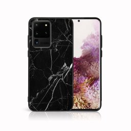 PROTEMIO MY ART Védőburkolat a Samsung-hoz Galaxy S20 Ultra BLACK MARBLE (142)