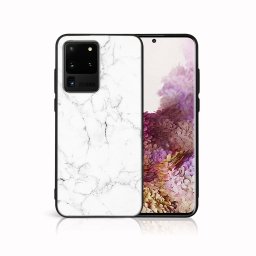 PROTEMIO MY ART Védőburkolat a Samsung-hoz Galaxy S20 Ultra WHITE MARBLE (144)
