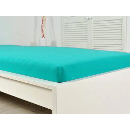 Jersey lepedő ALVORA 180x200 cm türkiz