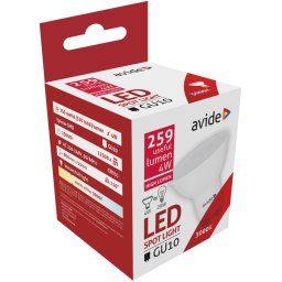 Avide LED spot izzó 4W GU10 WW 3000K, 320 lm (K)