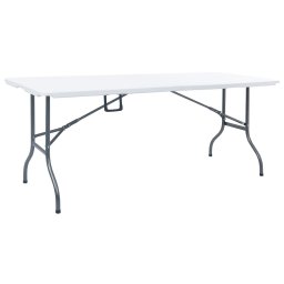vidaXL fehér HDPE összecsukható kerti asztal 180 x 72 x 72 cm