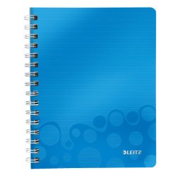 LEITZ jegyzetfüzet WOW A5, PP, vonalas, kék