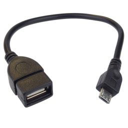 PremiCord USB kábel reduktor A/fem-MicroUSB/mal20cm