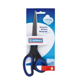 DONAU Olló, irodai, 20 cm, DONAU "Soft Grip", fekete-kék