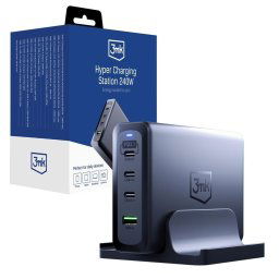 3mk töltőállomás - Hyper Charging Station, 240 W, GaN, 3x USB-C 1x USB-A