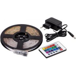 LED szalag szet, kültéri 220-240V, 50Hz, 83lm/W, 4,8W/m,400lm/m W=10m, 5m, RGBW, IP44