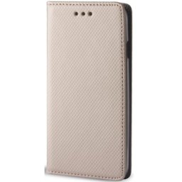 Oppo A3 4G (A40, A40m), Oldalra nyíló tok, stand, Smart Magnet, arany