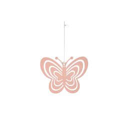 Függesztett fém pillangó PASTEL BUTTERFLY - több színben Termék színe: Rózsaszín