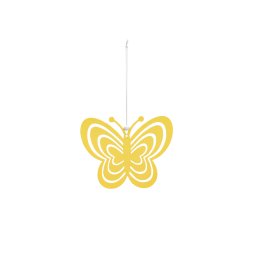 Függesztett fém pillangó PASTEL BUTTERFLY - több színben Termék színe: Sárga