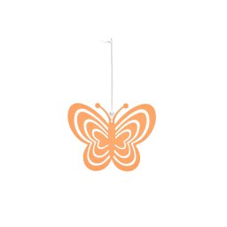 Függesztett fém pillangó PASTEL BUTTERFLY - több színben Termék színe: Narancssárga