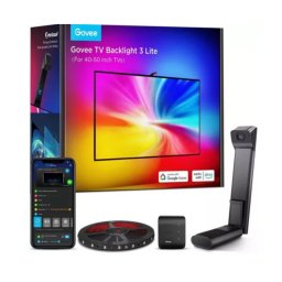 Digitális LED szalag szett kamerával , TV képernyő követő funkcióval , RGB + ICW (digitális) , 2.4m , GOVEE, 3 LITE