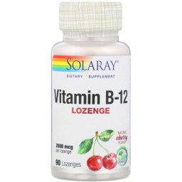 Solaray B-12 Vitamin cseresznye ízű rágótabletta 2000 mcg 90db