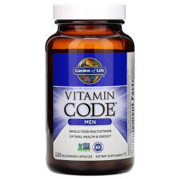 Garden of Life, Vitamin Code, Whole Food Multivitamin férfiaknak, 120 db