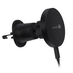 CONNECT IT InCarz MagSafe univerzális mágneses vezeték nélküli autós töltő, fekete színben