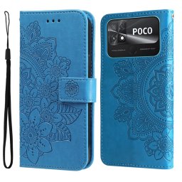 ART MANDALA Wallet tok Xiaomi Poco C40 kék