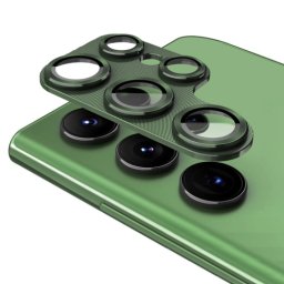 ENKAY ALU Kameraüveg Samsung Galaxy S23 Ultra 5G DARK GREEN készülékhez
