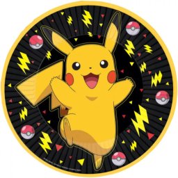 Pokémon papírtányér, party tányér 8 DARABOS, 23 cm Nr1