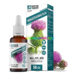 100%-os Máriatövismag olaj hidegsajtolással prémium minőség - 50 ml - Natur Tanya