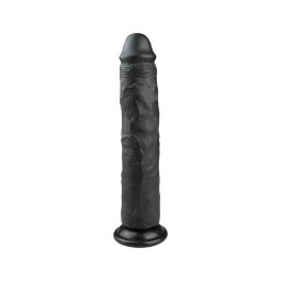 EasyToys - tapadókorongos extra nagy dildó (28,5 cm, fekete)