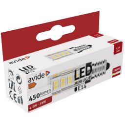 Avide LED 4.2W JD E14 WW 3000K fekvő