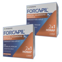 Forcapil Keratin+ Hajregeneráló és hajerősítő kapszula DUO 2X180 db