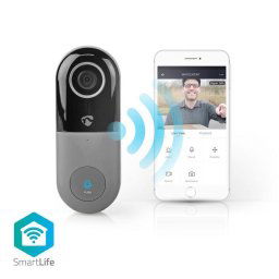 Nedis WIFICDPC20WT - SmartLife ajtócsengő | Akkumulátoros | 4 hang | 4,5 V DC / 5 V DC | Állítható hangerő | Fehér színű