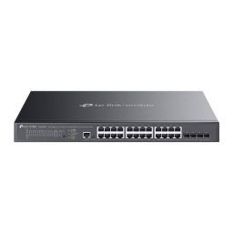 TP-Link SG3428XMPP Omada 24 portos Gigabit és 4 portos 10GE SFP menedzselt L2 kapcsoló 16 PoE és 8 PoE porttal