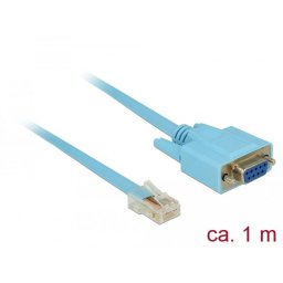 Delock adapter RS-232 DB9 csatlakozó > 1 x soros RS-232 RJ45 csatlakozó 1 m