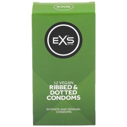 EXS Ribbed & Dotted redőzött, rücskös felületű óvszer (12 db)